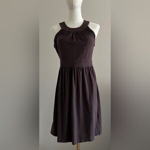 Ann Taylor Loft brown halter dress keyhole back worn size XS smoke free pet free